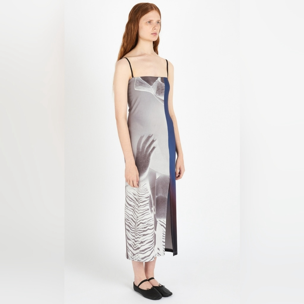 NWT ELLISS Lagoon Ripple Jersey Ankle Dress Size Medium - Picture 2 of 6